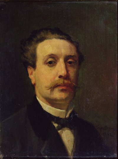 Portret van Guy de Maupassant (1850-93) door Francois Nicolas Augustin Feyen Perrin